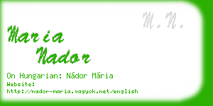 maria nador business card