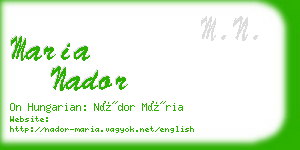 maria nador business card